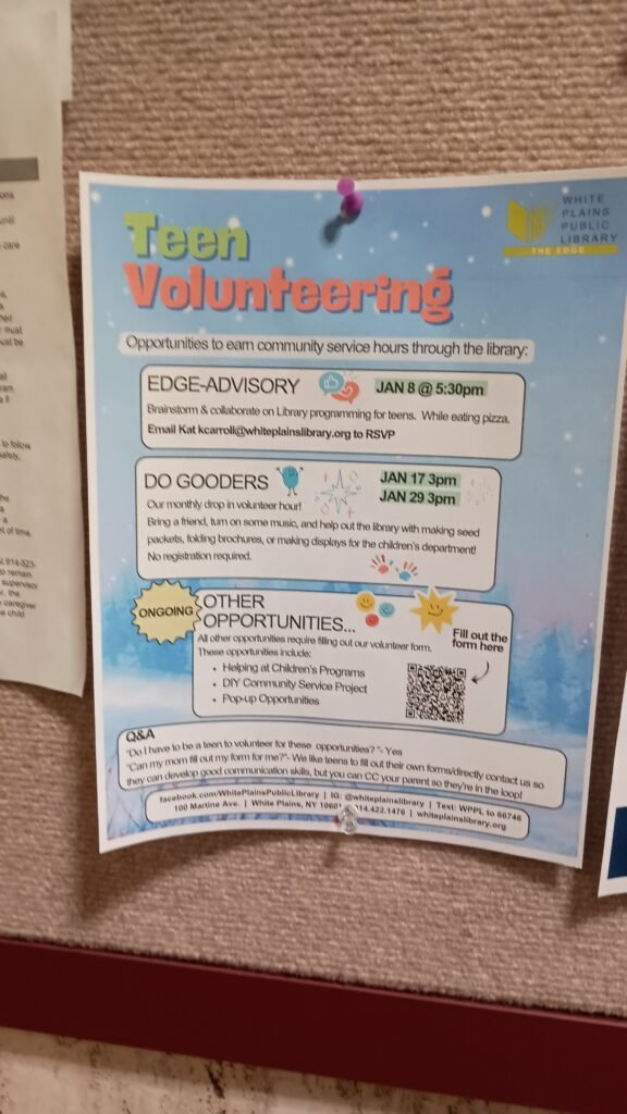 TEENS DE WHITE PLAINS: ¡GANA COMMUNITY SERVICE HOURS MIENTRAS TE DIVIERTES! 🍕🎨✨ img 20260202 123142019